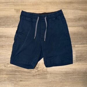 Lululemon Bowline Shorts Mens Small 8" Inseam Navy Stretch Drawstring‎